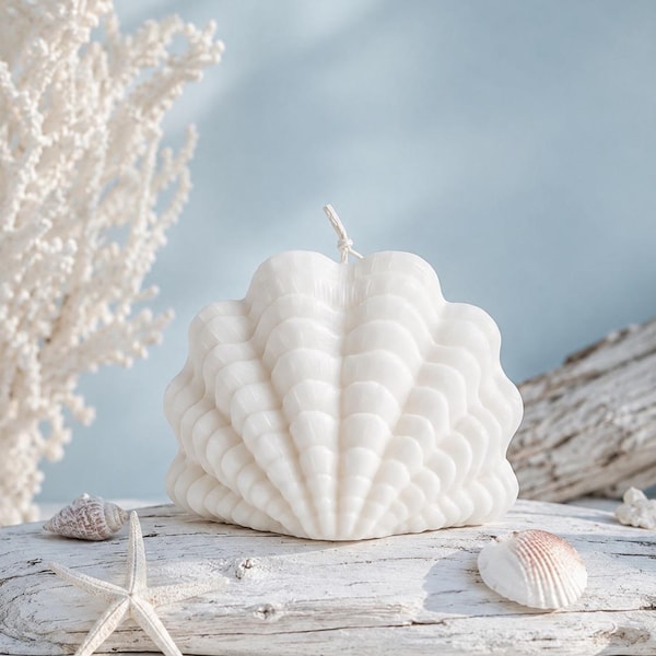 Sculptural seashell candle from VelvetGlowCreation